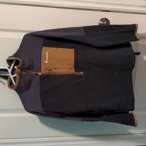 Cotopaxi Black and Tan Women's Half-Zip Sweater